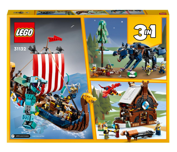 LEGO Creator 31132 Statek wikingów i wąż z Midgardu - 1042843 - zdjęcie 10